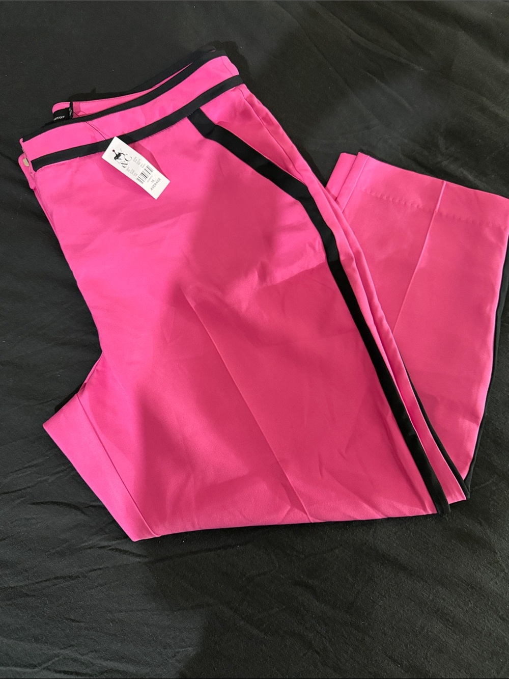 New York & Company Hot Pink Ankle Pants with Black Trim